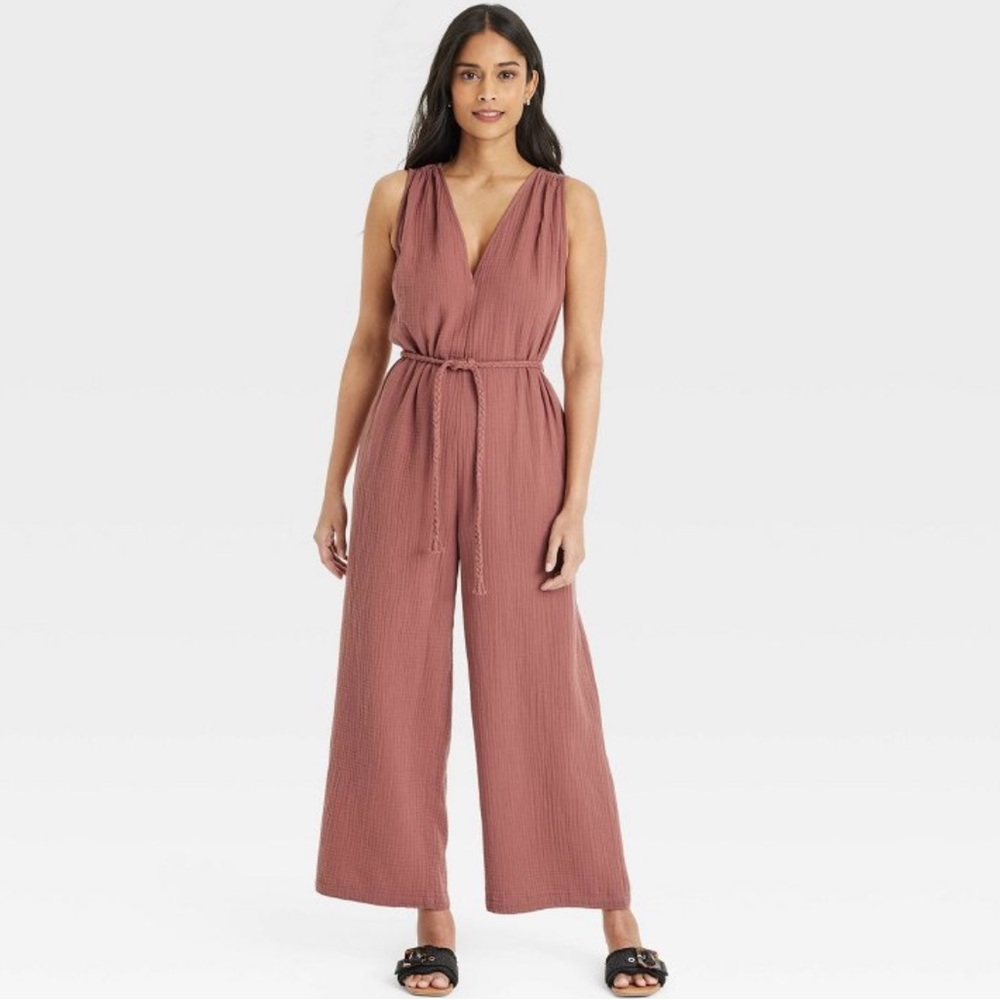 Universal Thread Gauzy Tie-Waist Jumpsuit